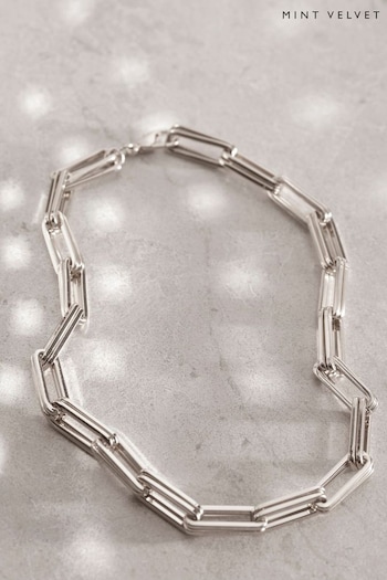 Mint Velvet Silver Tone Square Necklace (N57038) | £35