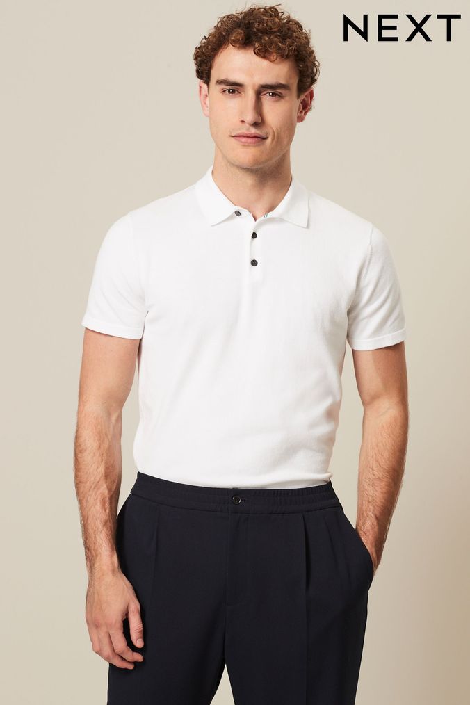 Mens White Polo Shirts Next Official Site