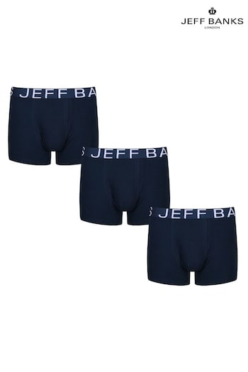 Jeff Banks Blue Classic Repeat Waistband Trunks (N57091) | £16