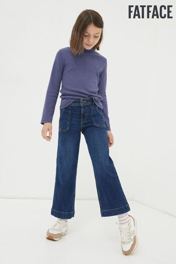 FatFace Blue Willow Wide Leg Jeans Glistens (N57103) | £22.50