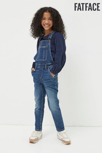 FatFace Blue Darcy Skinny Dungarees (N57111) | £28