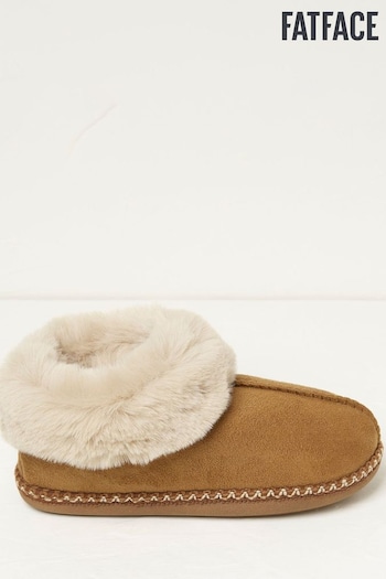FatFace Brown Maia Slipper Boots (N57129) | £30