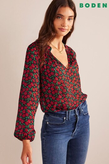 Boden Red Grace Top (N57148) | £85