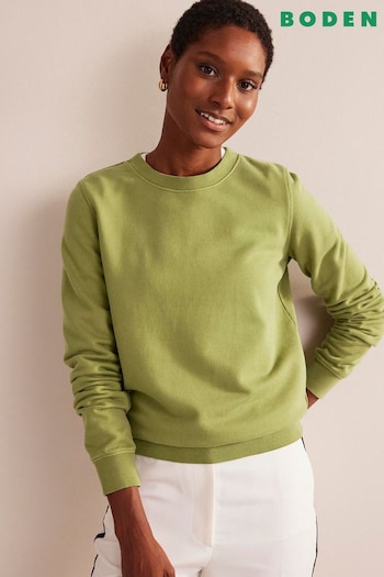 Boden Green Deep Rib Boxy Sweatshirt (N57154) | £60