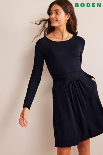 Boden Navy Abigail Jersey Dress (N57190) | £55