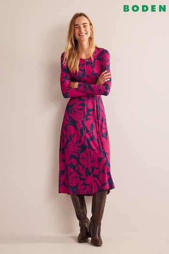 Boden Pink Lucy Jersey Midi Dress (N57212) | £80