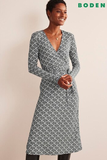 Boden Cream Nina Jersey Midi Dress (N57218) | £85