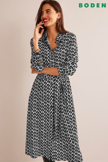 Boden Black Kate Midi Shirt Dress (N57232) | £120