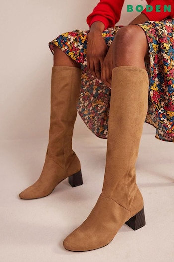 Boden Brown Heeled Stretch Knee High Boots (N57242) | £130