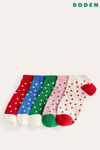 Boden Green Trainer Socks 5 Packs (N57255) | £28