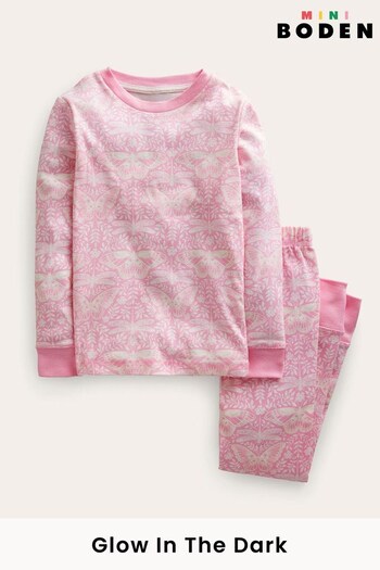 Boden Dark Pink Snug Glow-In-The-Dark Pyjamas (N57275) | £27 - £32