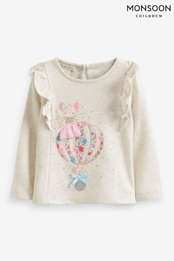 Monsoon Baby Natural Ballon Mice Sweatshirt (N57296) | £22 - £26