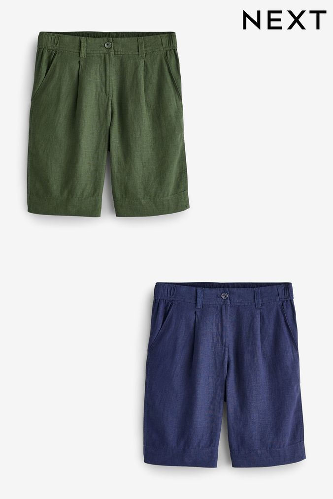 Buy Women s Linen Casual Shorts Online Next UK