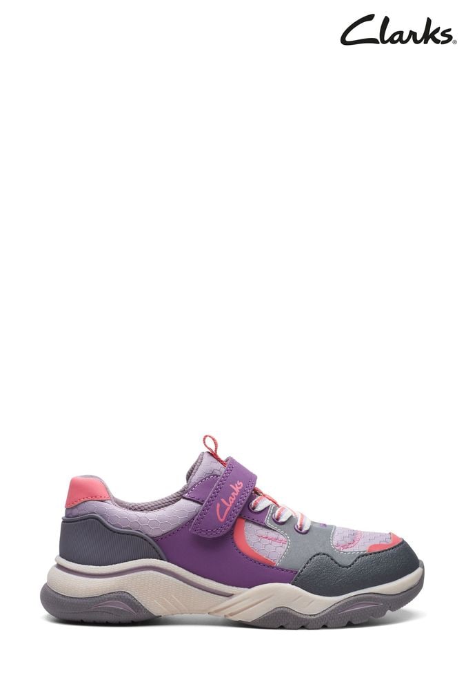 Clarks hot sale girls trainers