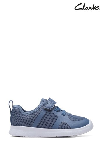 Clarks Blue Ath Flux T Trainers (N57376) | £34