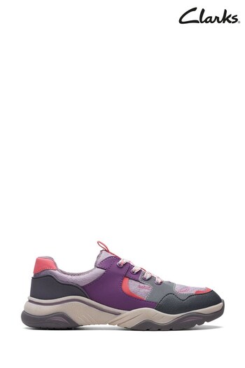 Clarks Purple Combi Feather Jump O. Trainers (N57423) | £40