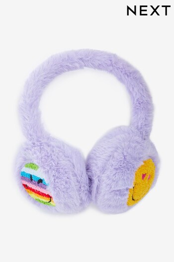 Lilac Purple SmileyWorld Faux Fur Ear Muff (N57478) | £16