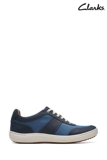 Clarks Blue Combi Nalle Fern Shoes (N57510) | £90