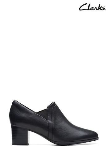 Clarks Black Leather Loken Way Shoes (N57511) | £100