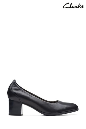 Clarks Black Leather Loken Step Shoes (N57512) | £90