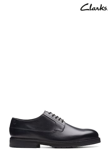 Clarks Black Leather Craft North Lace Shoes (N57596) | £100