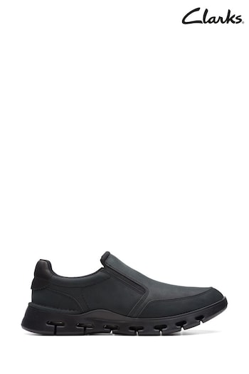 Clarks Black Nubuck Nature X Step Shoes (N57602) | £90