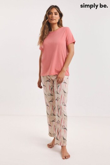 Simply Be Pink Zebra Print Pretty Secrets Value Pyjamas Set (N57604) | £15