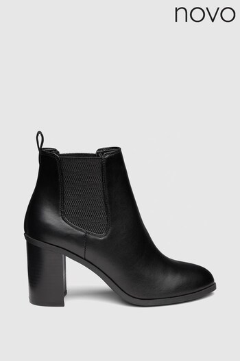Novo Black Regular Fit Kristeenie Block Heel Chelsea Boots boots (N57642) | £38