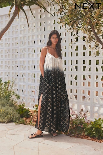 Monochrome Ombre Maxi Volume Summer Dress Dickies (N57716) | £56