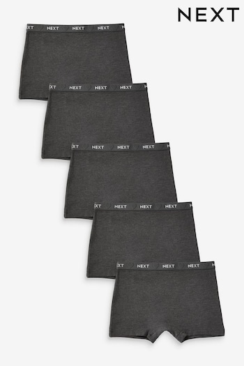 Charcoal Grey Shorts Soft 5 Pack (2-16yrs) (N57723) | £12 - £18