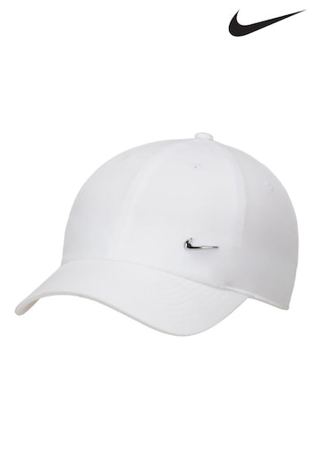 Nike White Dri Fit Club Unstructured Metal Swoosh Cap (N57795) | £23