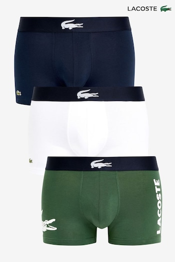 Lacoste Multi Green Logo Boxers 3 Pack (N57818) | £42