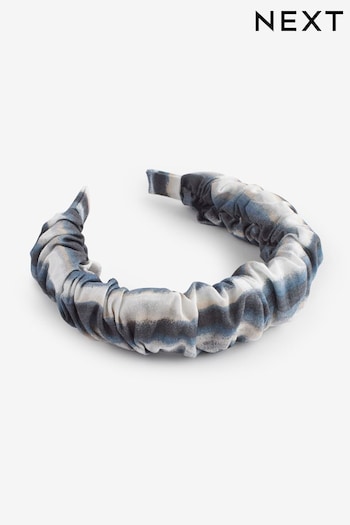 Navy Tie Dye Structured Ruched Headband (N57821) | £10