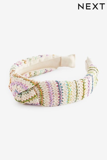 Multi Stripe Structured Knot Headband (N57824) | £10
