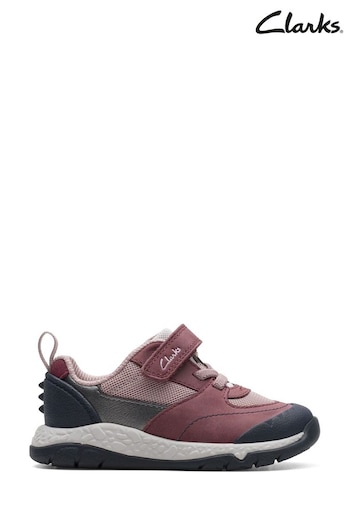 Clarks Red Leather Steggy Stride T. Shoes (N57834) | £44