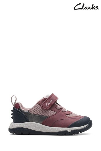 Clarks Red Leather Steggy Stride T. Shoes (N57835) | £44