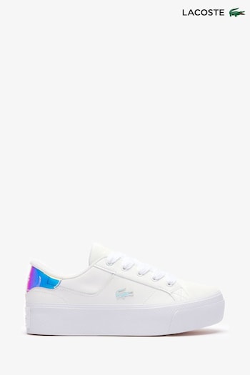 Lacoste Ziane White Platform Shoes (N57867) | £95