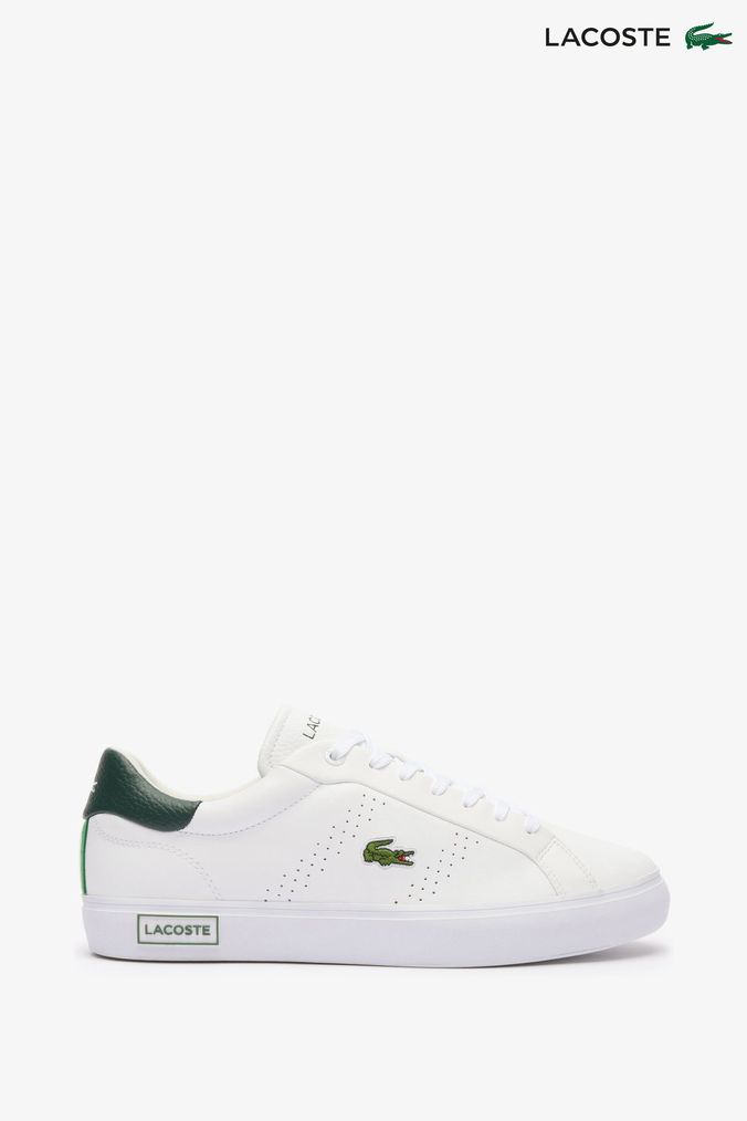 Lacoste top white loafers