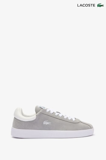 Lacoste L001 Grey Baseshot Trainers (N57883) | £90