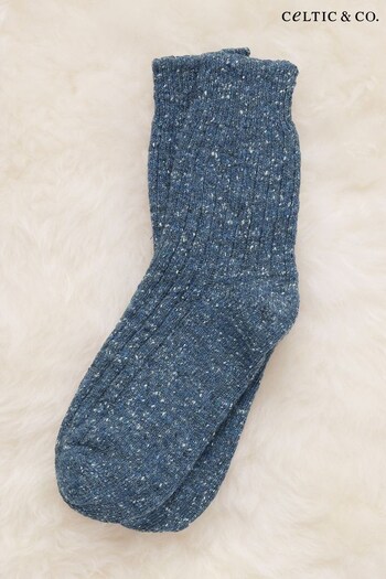Celtic & Co. Ladies Blue Donegal Short Socks (N57977) | £29