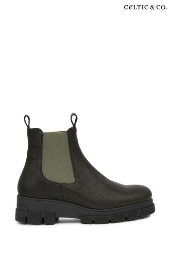 Celtic & Co. Chunky Chelsea Black Ankle Boots (N58010) | £175