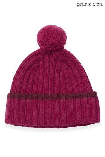 Celtic & Co. Natural Lambswool Tipped Bobble Hat (N58025) | £40