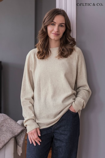Celtic & Co. Natural Geelong Slouch Crew Neck Jumper (N58071) | £125