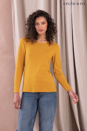 Celtic & Co. Gold Organic Cotton Long Sleeve T-Shirt (N58088) | £49