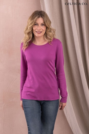 Celtic & Co. Pink Organic Cotton Long Sleeve T-Shirt (N58091) | £49
