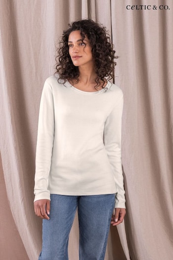 Celtic & Co. Cream Organic Cotton Long Sleeve T-Shirt (N58092) | £49