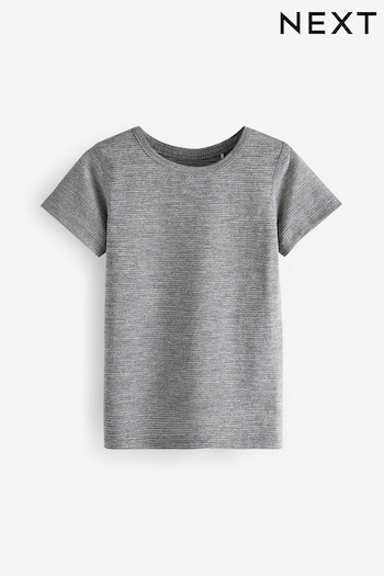 Grey Textured Base Layer Short Sleeve Top (3-16yrs) (N58132) | £9 - £15