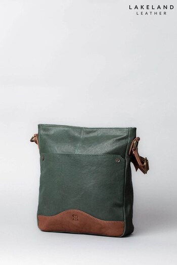 Lakeland Leather Large Green Hartsop Leather Cross Body Bag (N58140) | £80