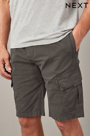 Charcoal Grey Drawstring Waist Cargo Shorts (N58145) | £28