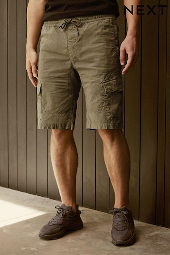 Khaki Green Drawstring Waist Cargo Shorts (N58146) | £28